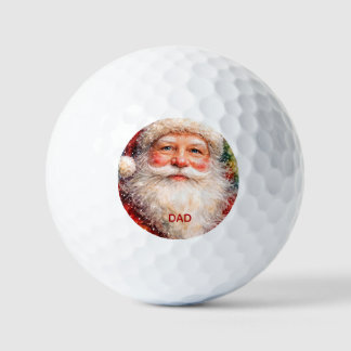 Pelotas De Golf Jolly Christmas Santa Portrait