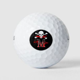 Pelotas De Golf Jolly Roger M Monogram Balls De Golf Inicial