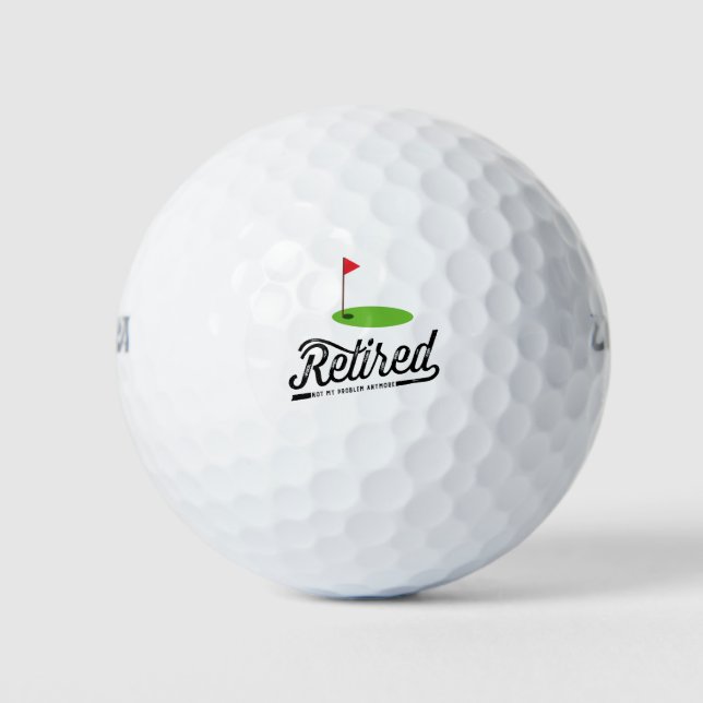 Pelotas De Golf Jubilación de golf con pabellón de golf (Anverso)