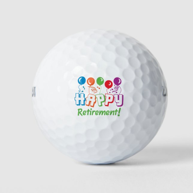 Pelotas De Golf Jubilación feliz (Anverso)