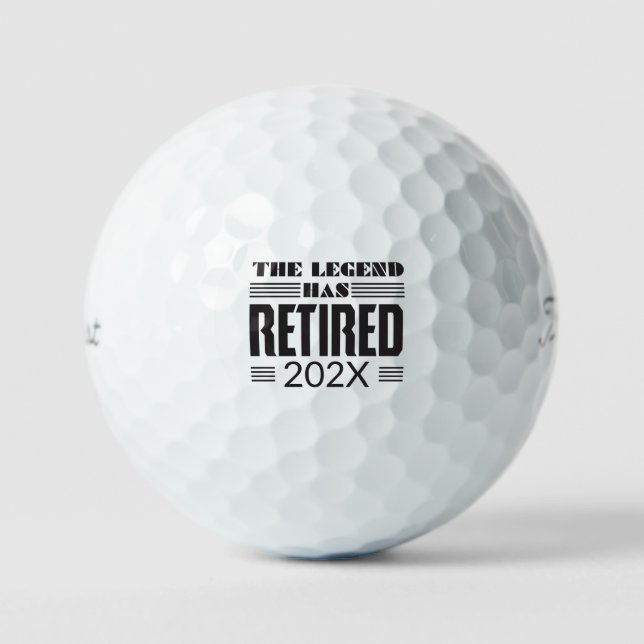 Pelotas De Golf Jubilación La Leyenda Se Ha Retirado Personalizada (Anverso)