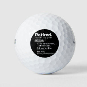 Pelotas De Golf jubilado. definición de retiro divertido