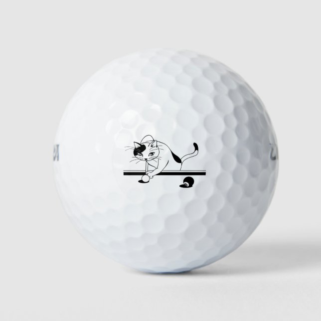 Pelotas De Golf Juego de Billiards Cat Objetivo a (Anverso)