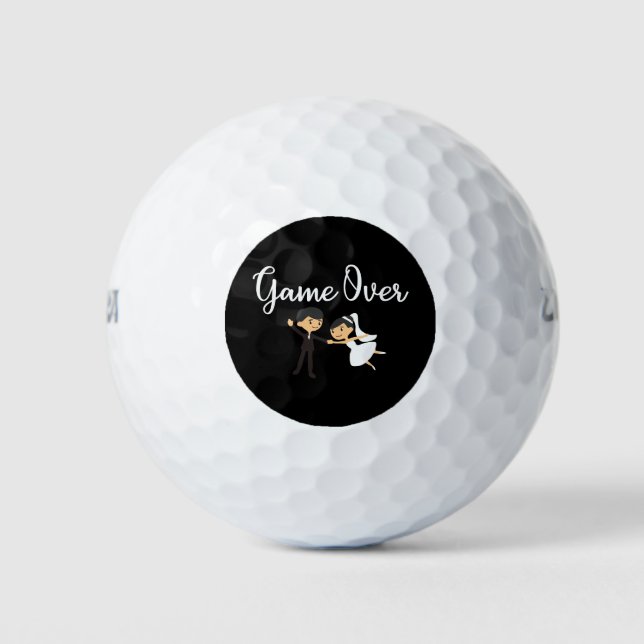 Pelotas De Golf Juego de Bodas Fin para Novia y Novio - Idea de Re (Anverso)