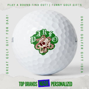Pelotas De Golf Juego de dinero de fin de semana Logo de cráneo de