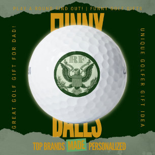 Pelotas De Golf Juego de Dinero Golf Padre Iniciales Dólar Águila