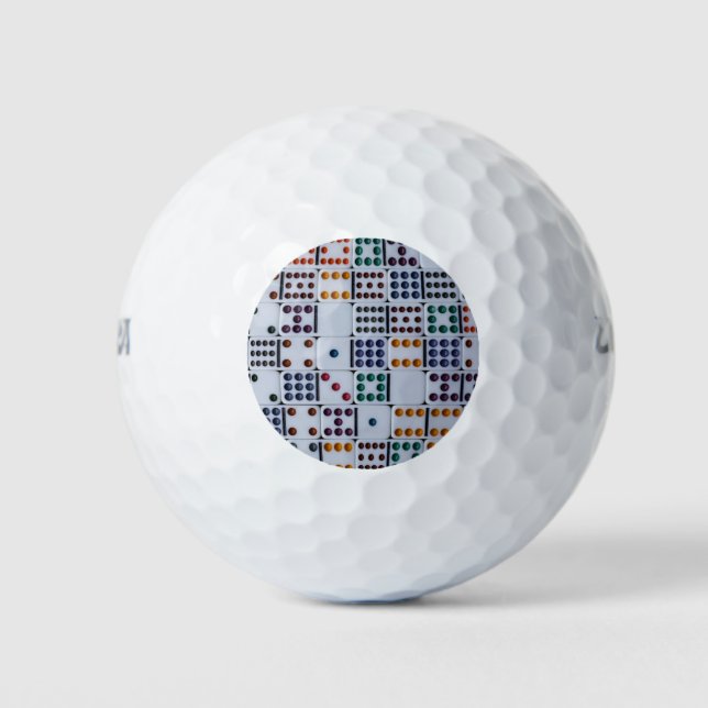 Pelotas De Golf Juego de números de Dominos (Anverso)