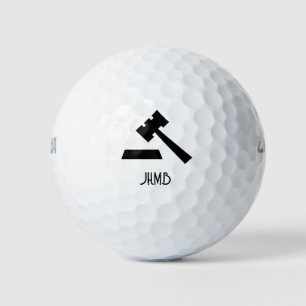 Pelotas De Golf Juez de Derecho Legal Arte de Monograma