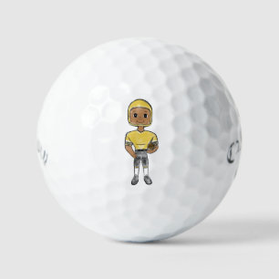 Pelotas De Golf jugador de fútbol retro vintage negro amarillo sim