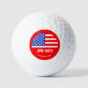 Pelotas De Golf Jugador de golf americano divertido personalizado