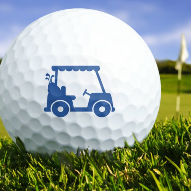 Pelotas De Golf Jugador De Golf Carrito Clásico Azul Deportes Geni (Golfer Golf Player Cart Classic Blue Sports Cool Golf Balls)