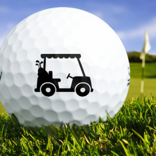 Pelotas De Golf Jugador de Golf Carrito Negro Deportes Guay