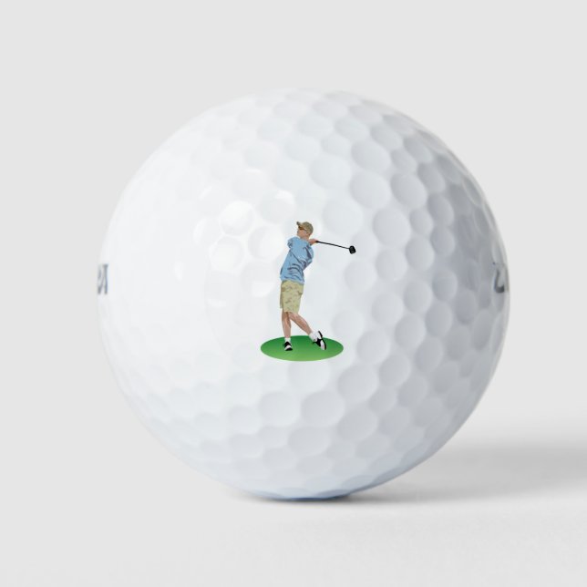 Pelotas De Golf Jugador masculino de golf (Anverso)