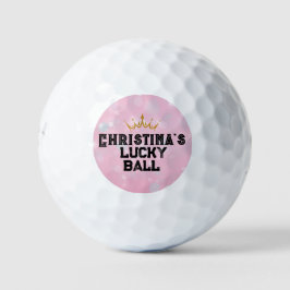 Pelotas De Golf Jugadora Femenina Recuerdo Rosa Personalizada: