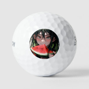 Pelotas De Golf Juicy Summer Watermelon Anime Chica