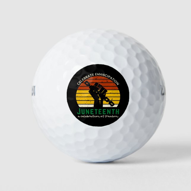 Pelotas De Golf Juneteenth Celebrating Freedom (Anverso)
