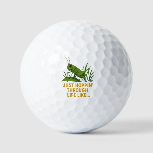 Pelotas De Golf "Just Hoppin’ Grasshopper Art" (Anverso)