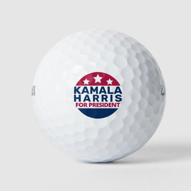 Pelotas De Golf Kamala Harris por el Presidente 2024 (Anverso)