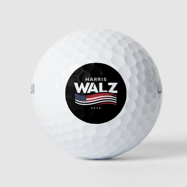 Pelotas De Golf Kamala Harris Tim Walz Waltz Elecciones 2024 (Anverso)