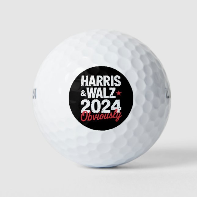 Pelotas De Golf Kamala Walz Obviamente 2024 Harris Waltz 2024 (Anverso)