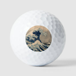 Pelotas De Golf Katsushika Hokusai. La gran ola de Kanagawa