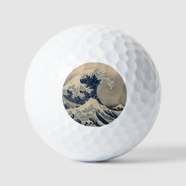 Pelotas De Golf Katsushika Hokusai. La gran ola de Kanagawa (Anverso)