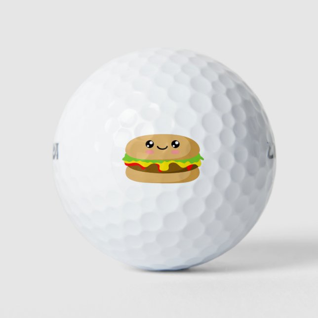 Pelotas De Golf Kawaii Burger (Anverso)