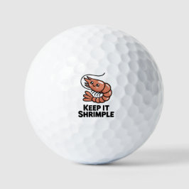 Pelotas De Golf Keep It Shrimple Kawaii Shrimp