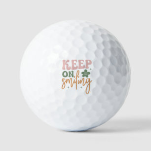 Pelotas De Golf Keep On Smiling Frase Inspiradora Minimalista