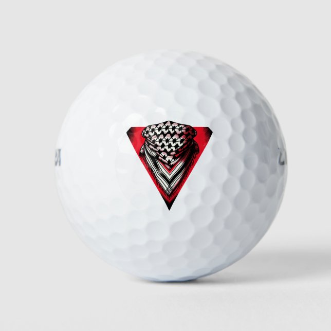 Pelotas De Golf Keffiyeh del Triángulo Rojo invertido (Anverso)