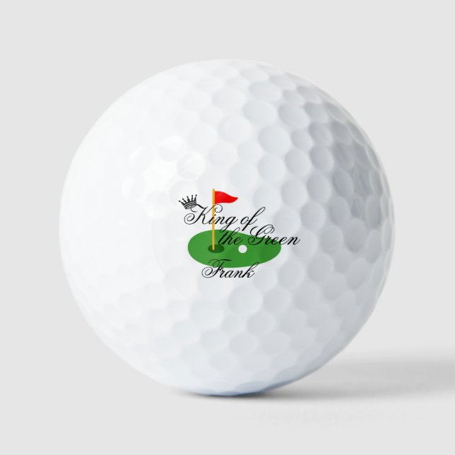 Pelotas De Golf King of Golf Personalized Dad Mom Balls - Regalo (Anverso)