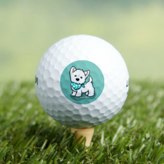 Pelotas De Golf KiniArt Cutieface Westie Terrier