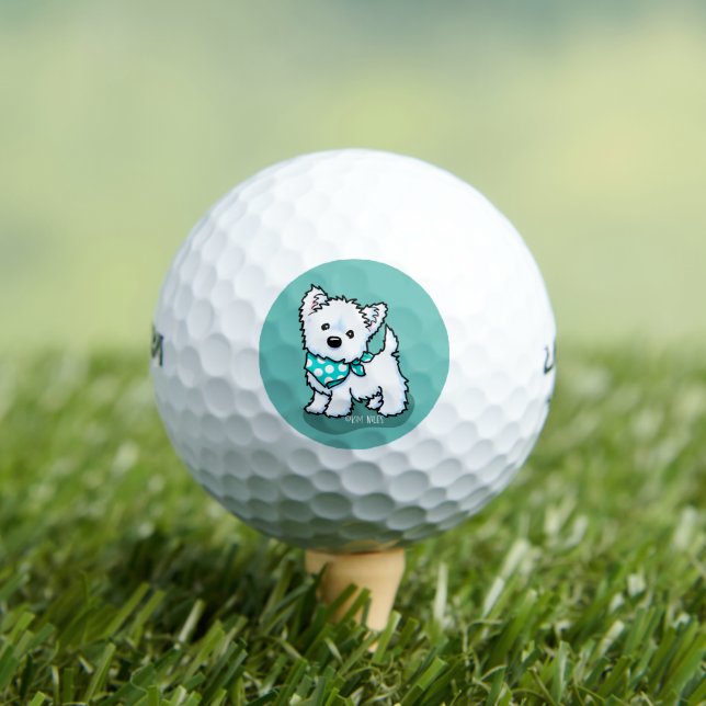 Pelotas De Golf KiniArt Cutieface Westie Terrier (Camiseta in situ)