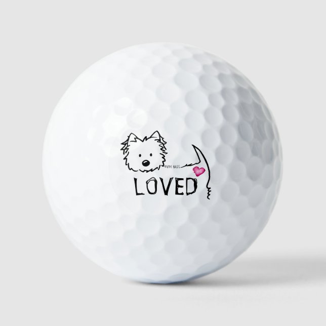 Pelotas De Golf KiniArt Westie AMADO (Anverso)
