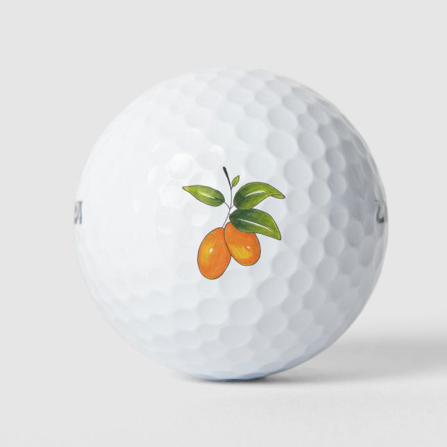 Pelotas De Golf Kumquats de mano dibujada (Anverso)