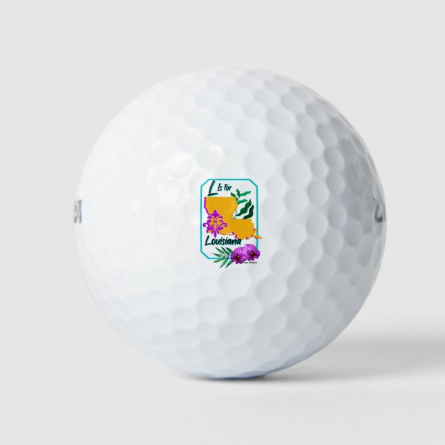 Pelotas De Golf L is for Louisiana (Anverso)