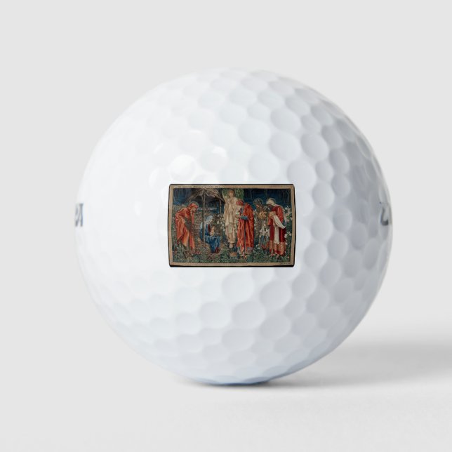 Pelotas De Golf La adoración del Magi (por Edward Burne-Jones) (Anverso)