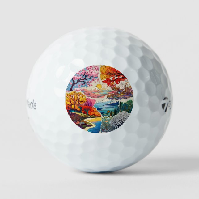Pelotas De Golf "La belleza de la naturaleza revelada" (Anverso)