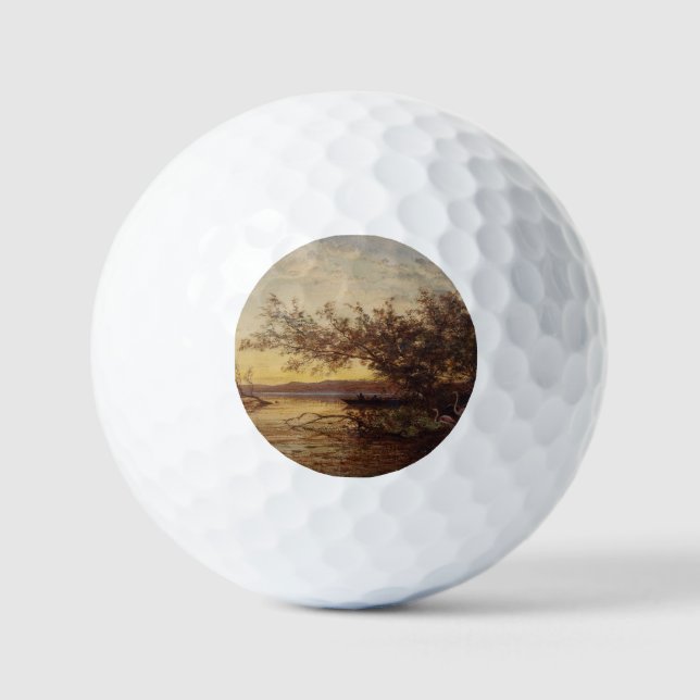 Pelotas De Golf La Camargue, Coucher De Soleil - Félix Ziem (Anverso)