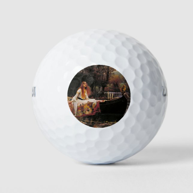 Pelotas De Golf La dama de Shalott (Belleza medieval) (Anverso)