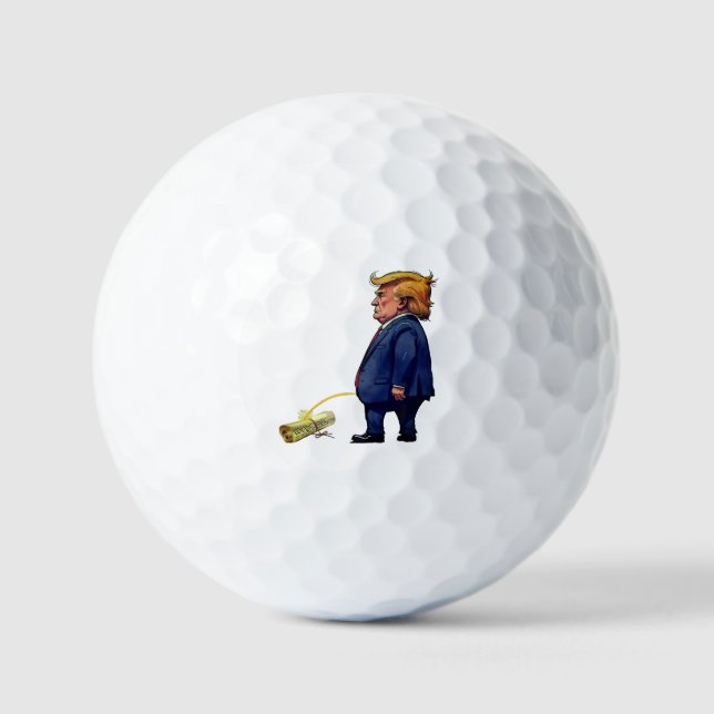 Pelotas De Golf La economía tambaleante de Trump (Anverso)