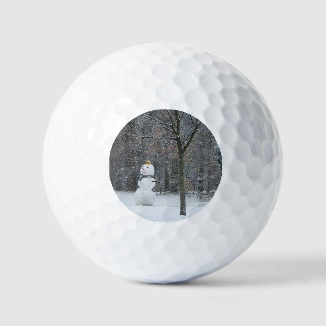 Pelotas De Golf La escena de nieve en invierno de los nevados del  (Anverso)