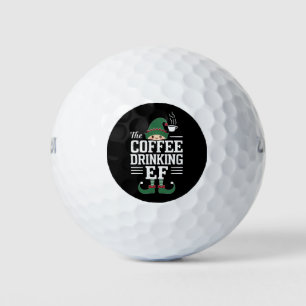 Pelotas De Golf La familia de elfos bebedores de café que combina 