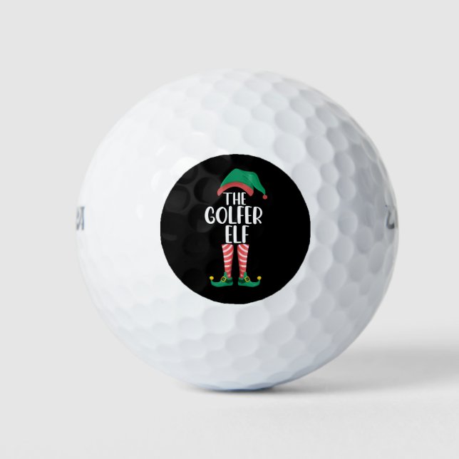 Pelotas De Golf La familia de golf Golfer Elf Navidades (Anverso)
