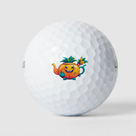 Pelotas De Golf La feliz y próspera tetera de piña