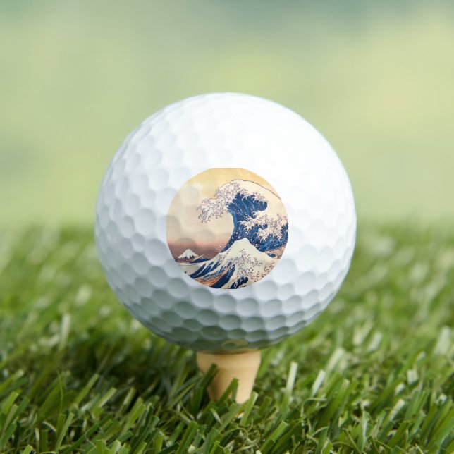 Pelotas De Golf La Gran Ola - Arte japonés (Camiseta in situ)