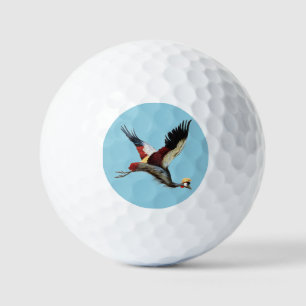 Pelotas De Golf La grúa coronada en Sudáfrica a mitad de vuelo