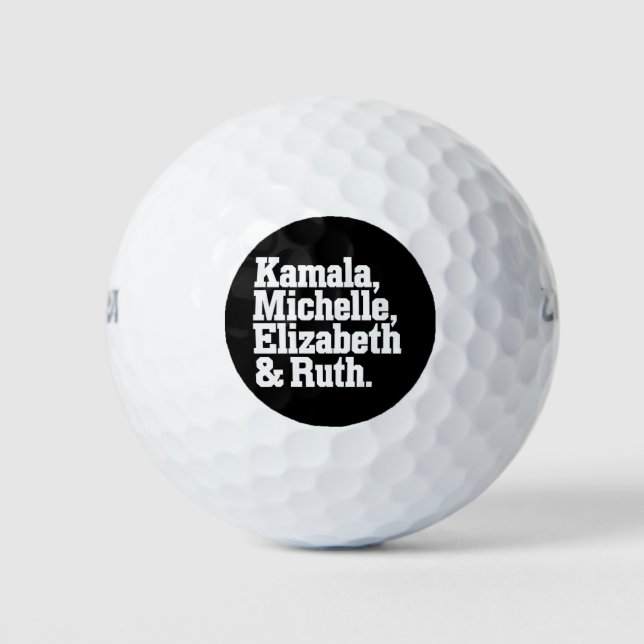Pelotas De Golf La Kamala Política Feminista Michelle Elizabeth Ru (Anverso)