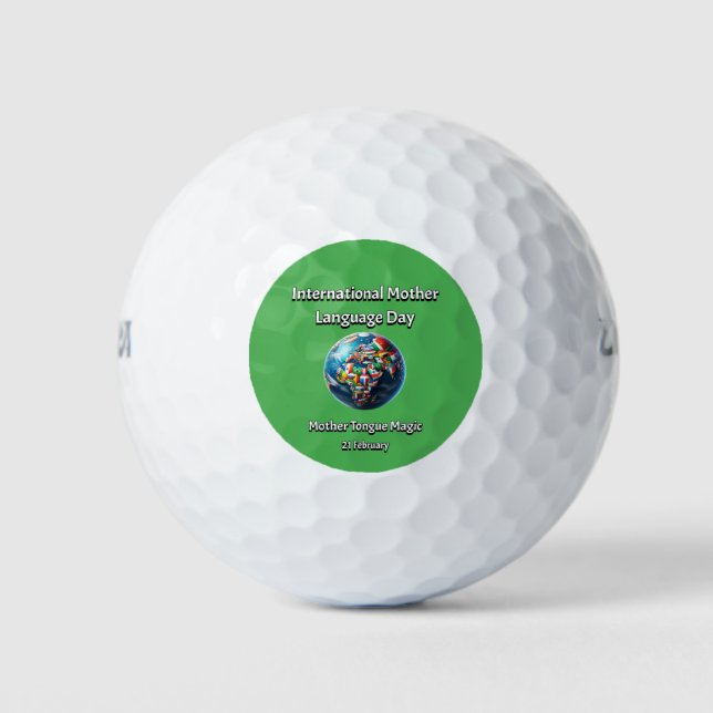 Pelotas De Golf La magia de la lengua materna. Día de la Lengua Ma (Anverso)