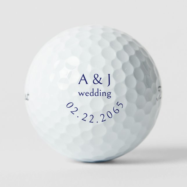 Pelotas De Golf La Marina Boda Personalizada Favorece al Titular P (Anverso)